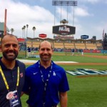 Dr. Hirad Bagy (Nationals) and Dr. Eric Blum (Dodgers) prior to game 4 of the NLDS